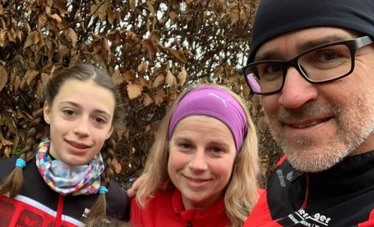 Auch Familien absolvierten den Lauf: Annika, Eva, Claudi und Klaus Gugerell Foto: Gugerell