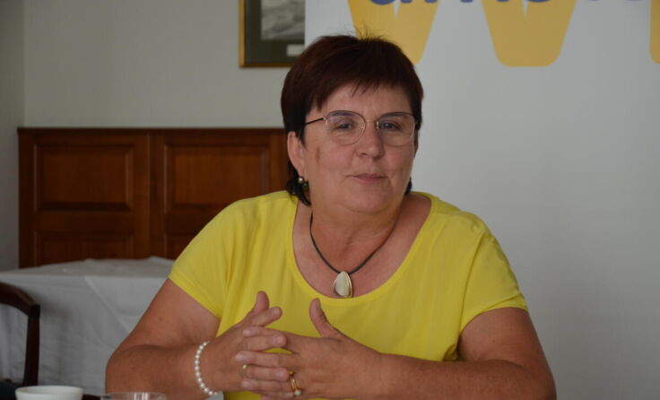 Hilfswerk NÖ-Präsidentin Michaela Hinterholzer im Gespräch (Foto: mai)