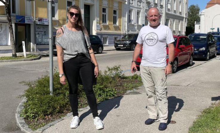JG-Vorsitzende Annika Blutsch und SPÖ-Stadtrat Bernhard Wagner (Foto: JG Amstetten)