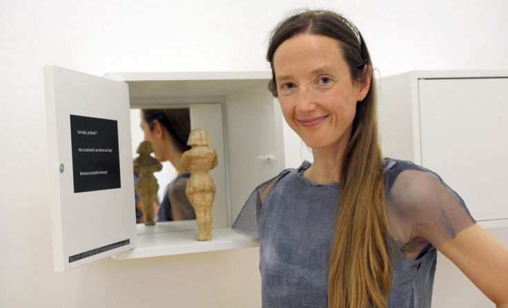 Barbara Eggert mit dem Projekt „Die Rückkehr der Pandora“ (Foto: Wolfgang Mayer)
