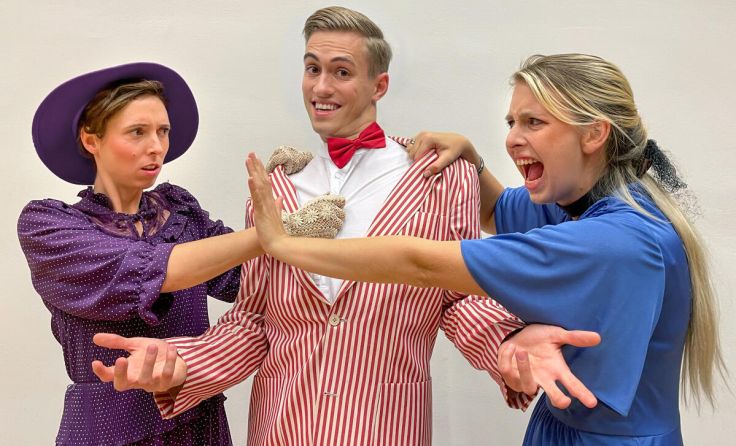 Schon eifrig am Proben: die Theatergruppe „TheSaStA“ (Foto: Christian Dunkl)