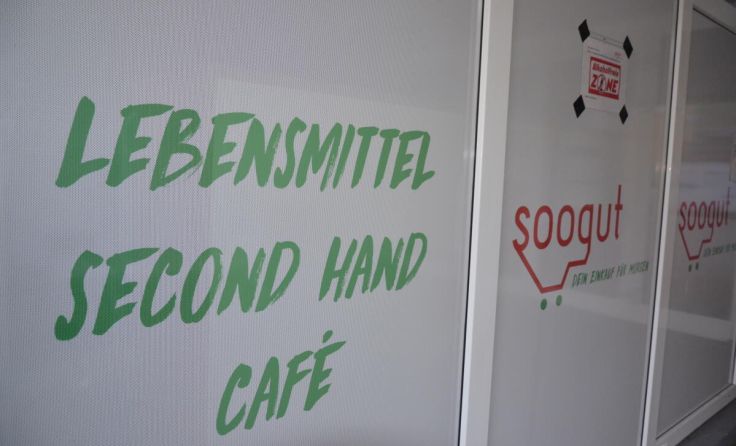 Der Eingangsbereich des soogut Sozialmarktes in Amstetten (Foto: mai)