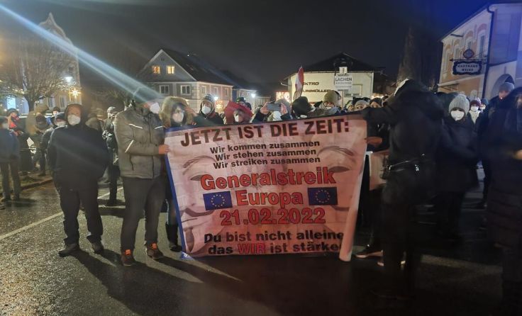 Demo in Aschbach (Foto: Karin Novak)