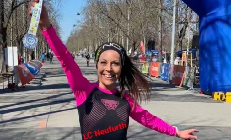 Edith Brandl nach dem Zieleinlauf (Foto: Brandl)