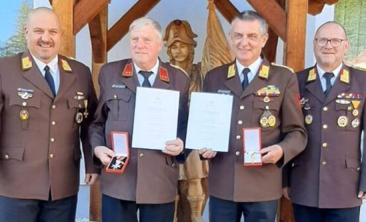 (V. l.) Max Nagelhofer, Alois Wagner, Karl Radinger, Stefan Üblacker. (Foto: Wolfgang Zarl)