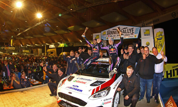 ZM-Racing-Team mit Sieger Adrien Fourmaux und Alexandre Coria (Foto: Daniel Fessl - rallyepics.at)