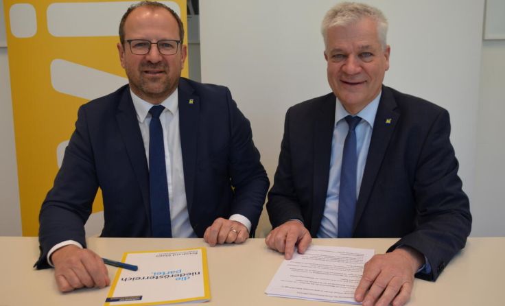 ÖVP-LGF LAbg. Bernhard Ebner (l.) und ÖVP-LAbg. Anton Kasser (Foto: mai)
