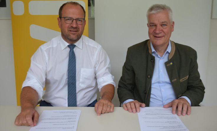 (V. l.) VP-LGF LAbg. Bernhard Ebner und VP-LAbg. Bgm. Anton Kasser (Foto: mai)
