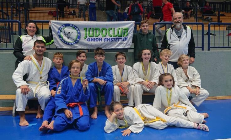 Die erfolgreichen Amstettner Judokas (Foto: Judoverein Sportunion Amstetten)
