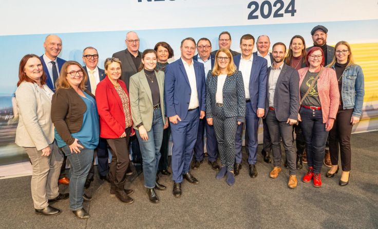 Die Delegation aus dem Bezirk Amstetten beim GVV Neujahrsempfang (Foto: Jäger)
