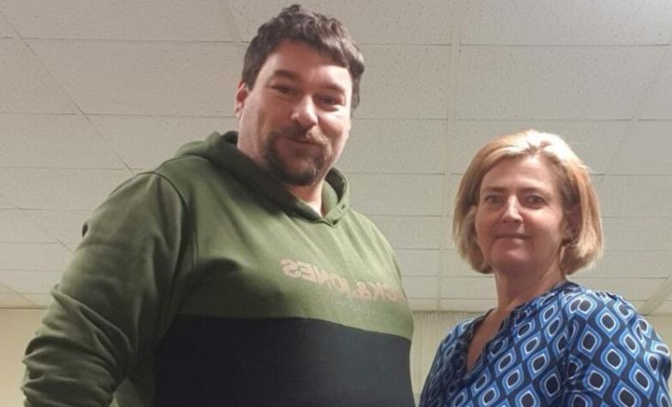 SPÖ-Gemeinderat Mathias Fischböck mit Sozialombudsfrau Birgit Wallner in Kematen/Ybbs (Foto: SPÖ)