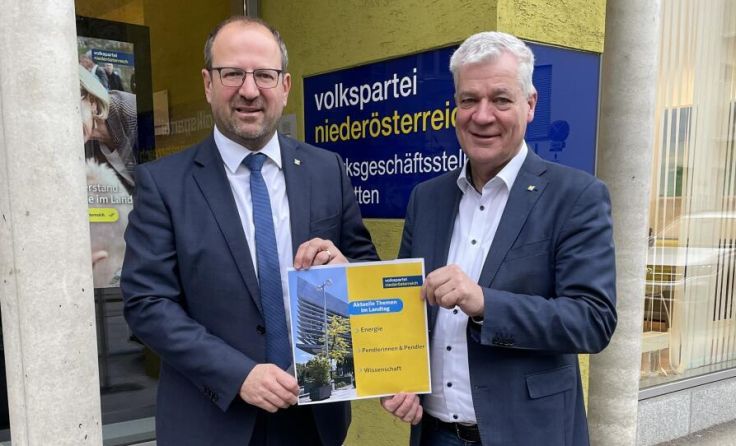 Die VP-Landtagsabgeordneten Bernhard Ebner (l.) und Anton Kasser (Foto: mai)