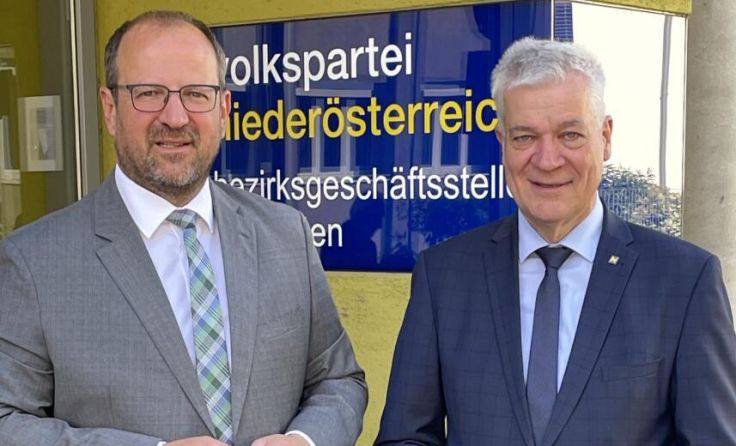 Die VP-Landtagsabgeordneten Bernhard Ebner und Anton Kasser (Foto: mai)
