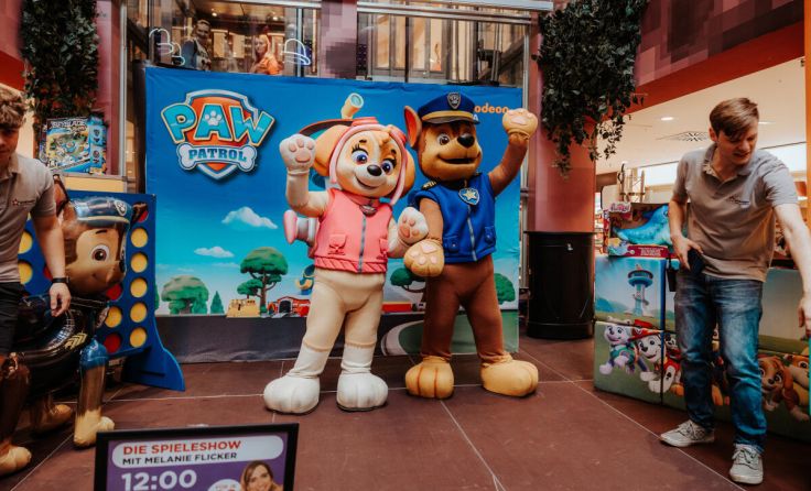 Paw Patrol Helden Chase und Skye im City Center Amstetten (Foto: inShot/ Daniel Schalhas)