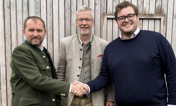 (V. l.) Max Soxberger, Bürgermeister Fritz Hinterleitner und Martin Gruber (Foto: ÖVP Biberbach)