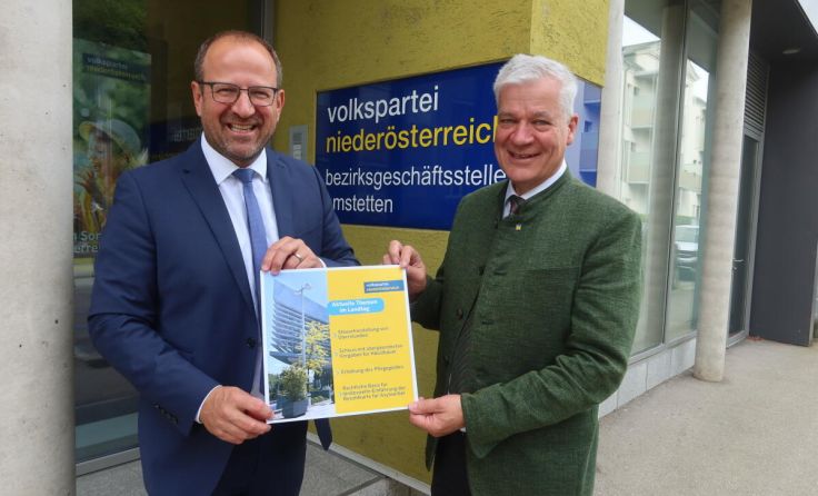 Die beiden VP-Landtagsabgeordneten Bernhard Ebner (l.) und Anton Kasser (Foto: VPAM)