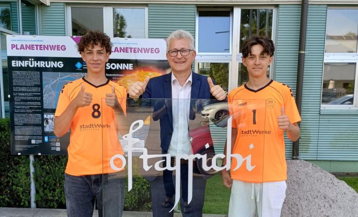 (V. l.) Fabio Wagner, Direktor Josef Spreitz und Michael Krenn (Foto: VCA)