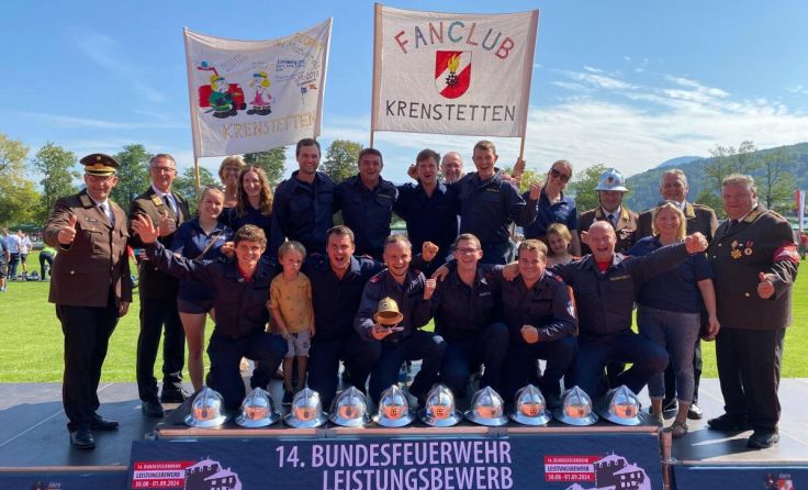 Freude bei der FF Krenstetten über Rang 3 (Foto: Bezirksfeuerwehrkommando Amstetten)