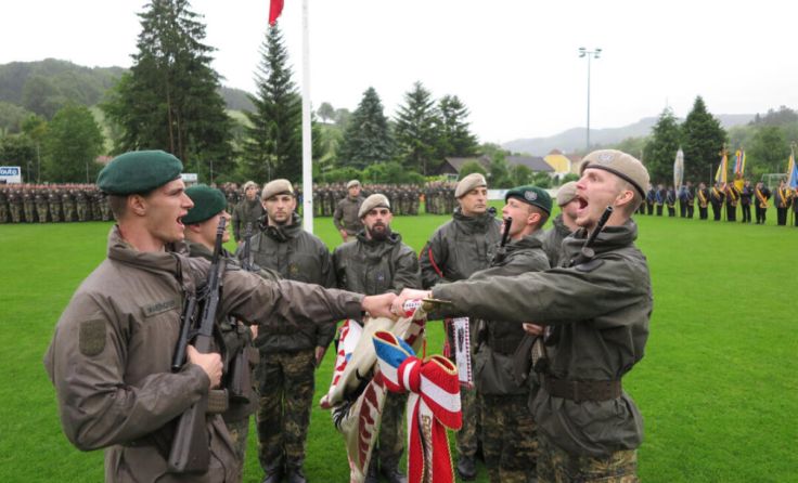 162 Rekruten des Jägerbataillons 12 legten Treueeid ab (Foto: Jürgen Gerstner, Bundesheer)