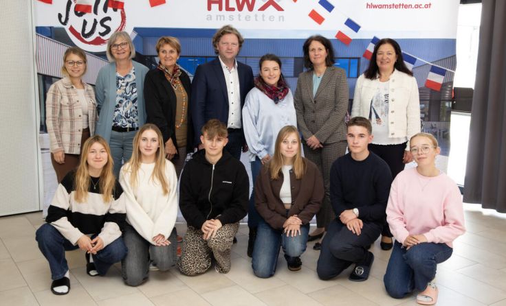 Empfang für die französischen Gäste in der HLW Amstetten (Foto: Alexander Kaufmann)