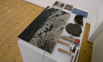 Holzschnitt-Workshop in der 44er Galerie Leonding