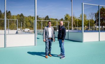 Stadt Traun eröffnet Funcourt in St. Martin