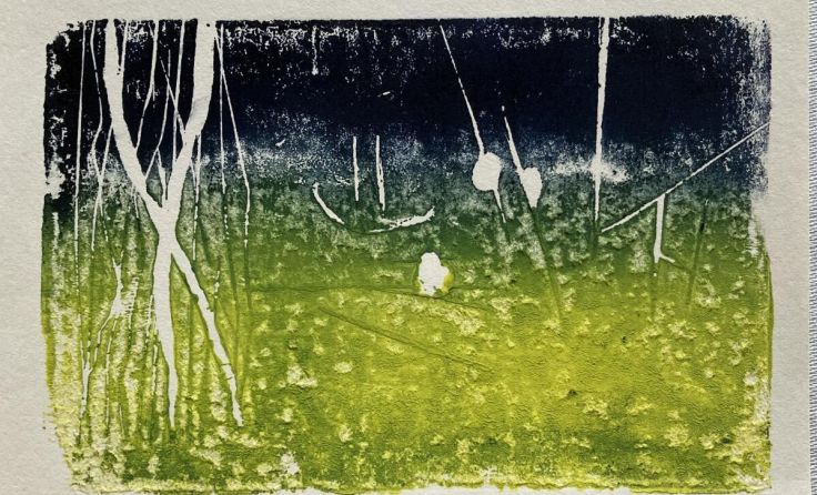 Holzschnitt von Christine Ketz (Foto: Renate Billensteiner)