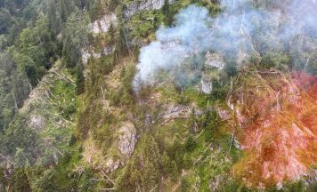 Waldbrand am Arikogel in Ebensee