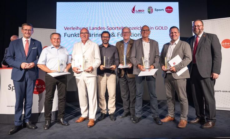 Auch langjährige Funktionäre aus dem Bezirk Perg wurden geehrt. (Foto: Land OÖ/Kauder)
