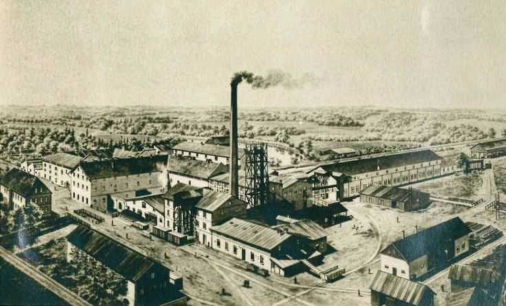 Papierfabrik Nettingsdorf um 1900 (Foto: Smurfit Westrock Nettingsdorf)