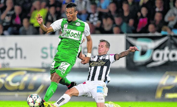 Unentschieden trennten sich LASK Linz (r. Daniel Kerschbaumer) und Mattersburg. Foto: GEPA