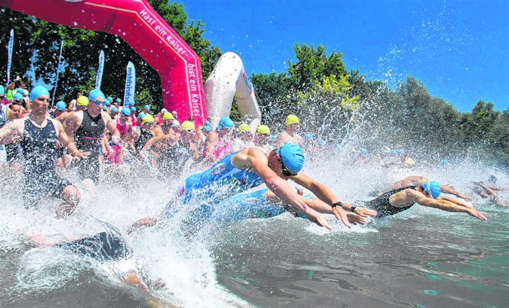 1,5 Schwimmkilometer sind im Olympischen Triathlon zu bewältigen. Foto: PSV