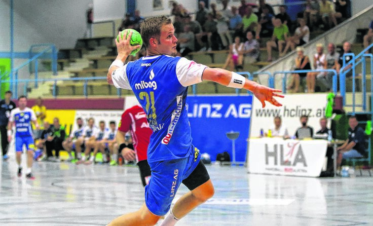 Manuel Papsch verlor mit dem HC LINZ AG auch die Partie in Krems. Foto: GEPA