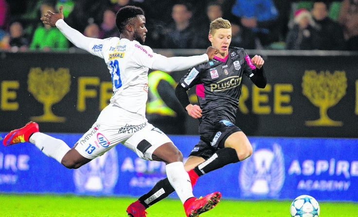 Der LASK (r. Maximilian Ullmann) fertigte den Floridsdorfer AC 4:0 ab. Foto: GEPA