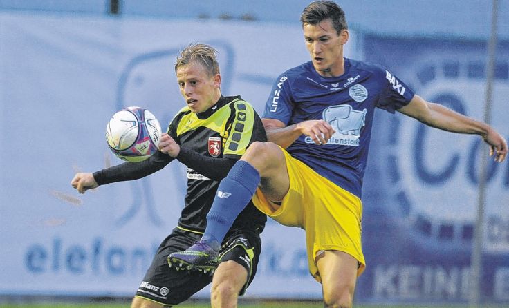 Askö Donau (r. Thomas Schaffelner) besiegte Perg (Stefan Graf) 2:0. Foto: Meier