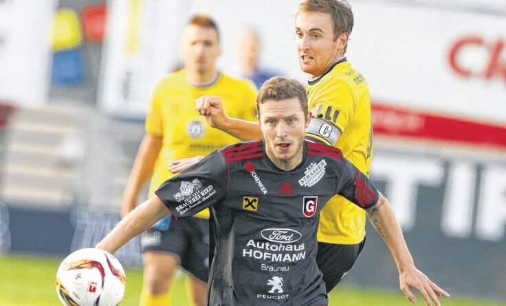 Sebastian Zirnitzer (vo.) eröffnete den Torreigen bei Gurtens 3:0-Sieg. Foto: Furtner