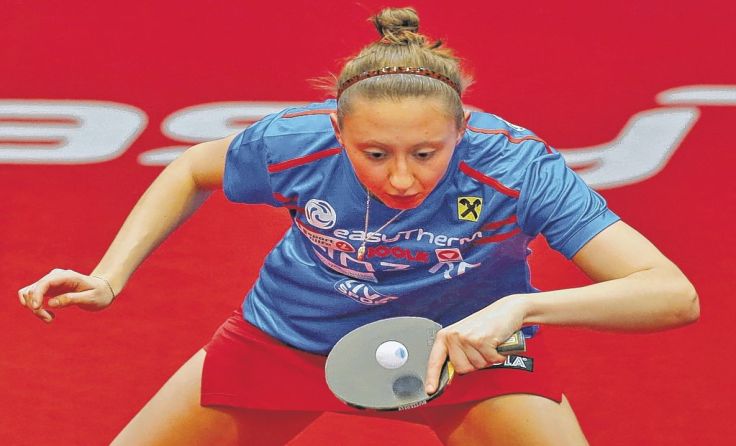 Froschbergs Sofia Polcanova verlor in drei Sätzen gegen Georgina Pota. Foto: Plohe