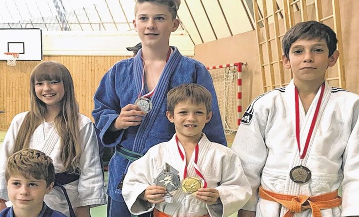 Fünf hoffnungsvolle Talente des Judozentrums Rapso Linz/Oberösterreich. Foto: JZ