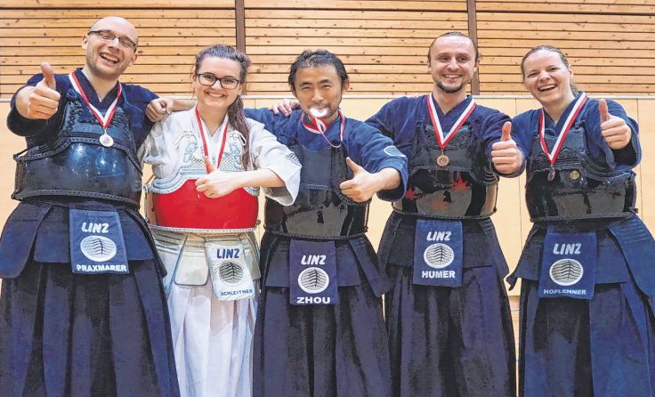 Beste Figur machten die Linzer Kendo-Kämpfer in Innsbruck. Foto: kendolinz.org