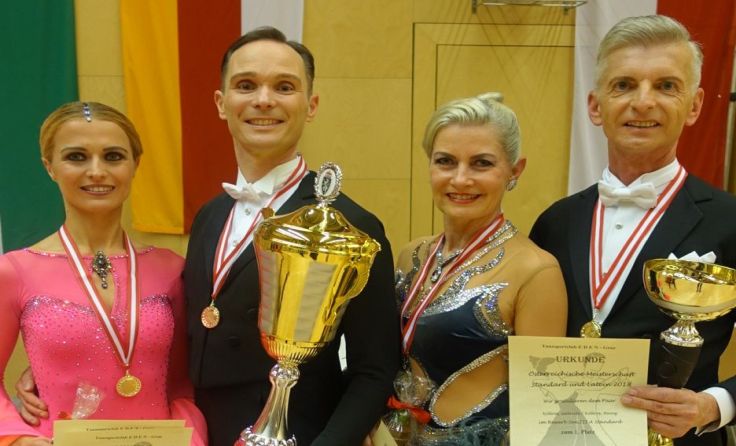 Zwei Titel holten Linzer Tanzpaare bei den nationalen Meisterschaften in Graz. Foto: UTSC