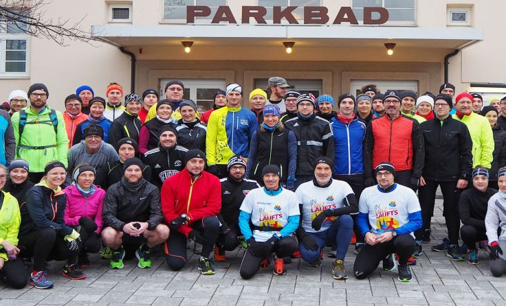 Aufbauen für den Marathon 2018 ist auch in Linz angesagt. Foto: Julia Kitzmüller