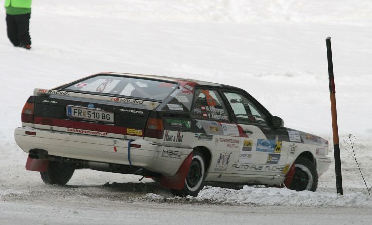Markus Oßberger/Viktoria Kiesenhofer starteten mit einem Audi Quattro.