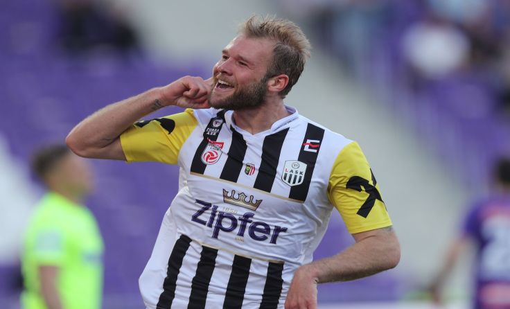 Einen Doppelpack für den LASK schnürte der 22-jährige Joao Klauss. Foto: GEPA