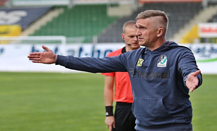 Wikinger-Trainer Stefan Unterberger erlebte ein mageres Remis. Foto: Hörmandinger