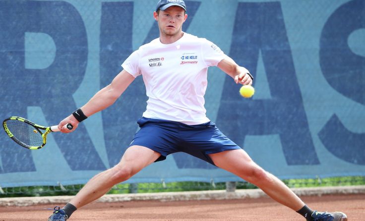 Bester Tennisspieler unter Österreichs Polizisten ist Dominik Aigner. Foto: GEPA