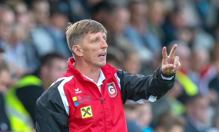 Gurtens Trainer Peter Madritsch sah sechs Tore seiner Mannschaft. Foto: Furtner