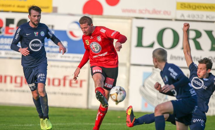 Seine Goalgetterqualitäten spielte Fabian Wimmleitner (in Rot) aus. Foto: Furtner