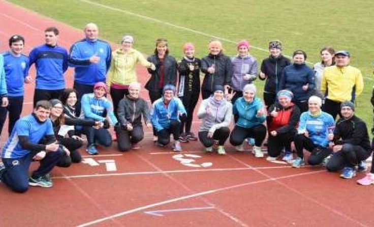 Die Teilnehmer des Lauftreffs sind bereit für den Stadtlauf am 28. April. Foto: Stadt Waidhofen