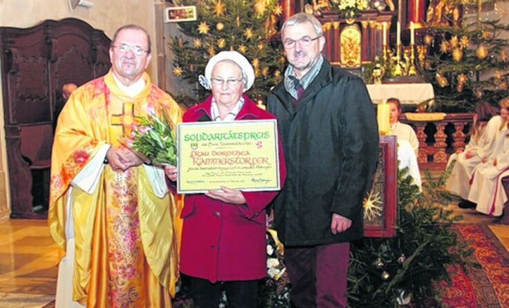 Pfarrer Karl Arbeithuber, Dorothea Rammerstorfer und Heinz Steinmayr.