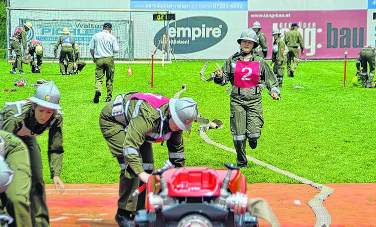 Auch die Damenteams zeigten beim Abschnittsbewerb in Plöcking ihr Können.